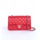 Chanel Red Lambskin Leather Classic Rectangular Mini Flap Bag Chanel Red Lambskin Leather Classic Rectangular Mini Flap Bag