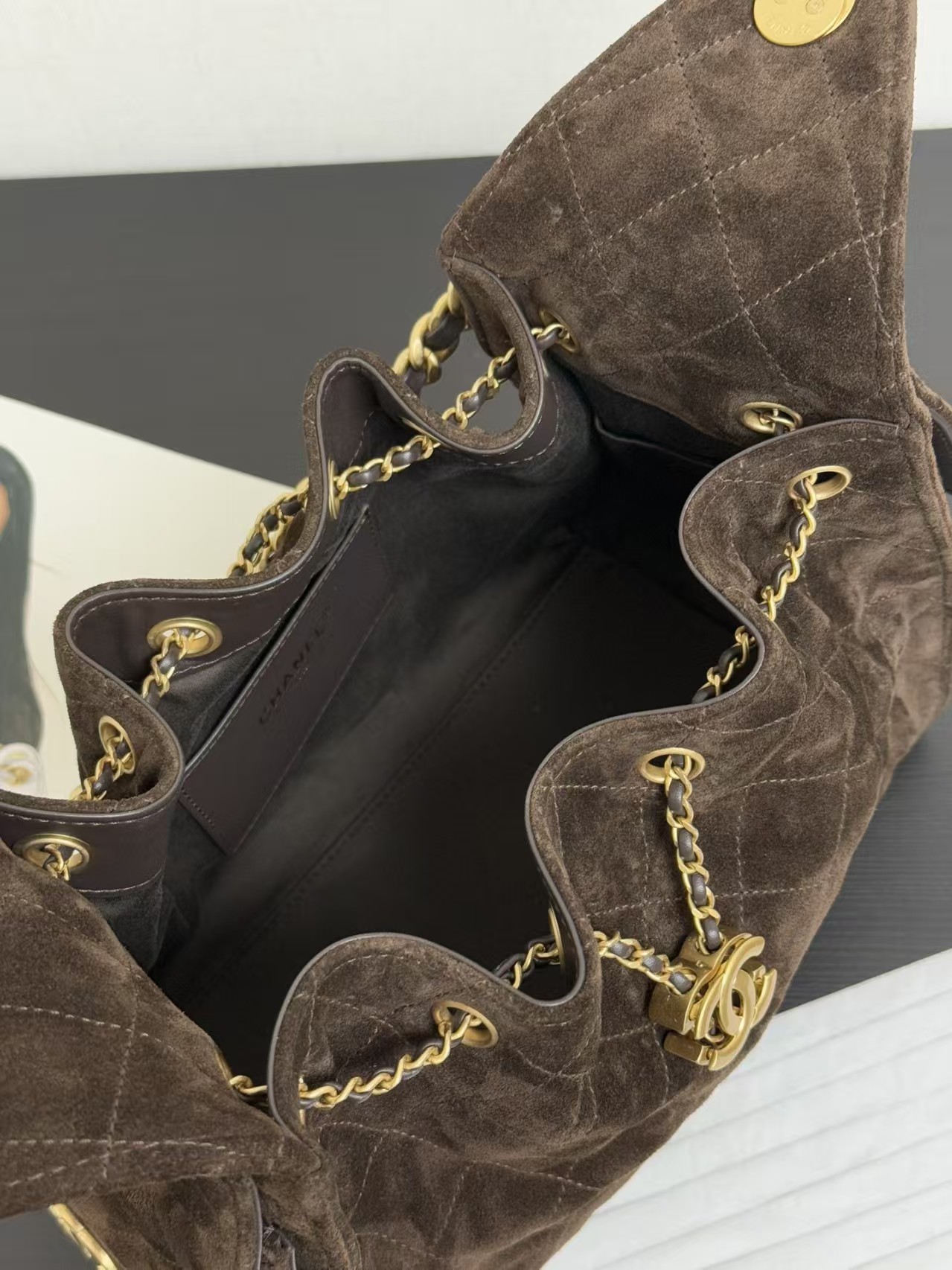 Saint Laurent Large Niki Rouan Fur Chain Bag