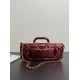 Chanel 25K chain runway tote bag Burgundy