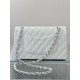 Chanel white Jumbo DoubleFlap Caviar Bag 