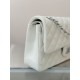 Chanel white Jumbo DoubleFlap Caviar Bag 