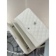 Chanel white Jumbo DoubleFlap Caviar Bag 