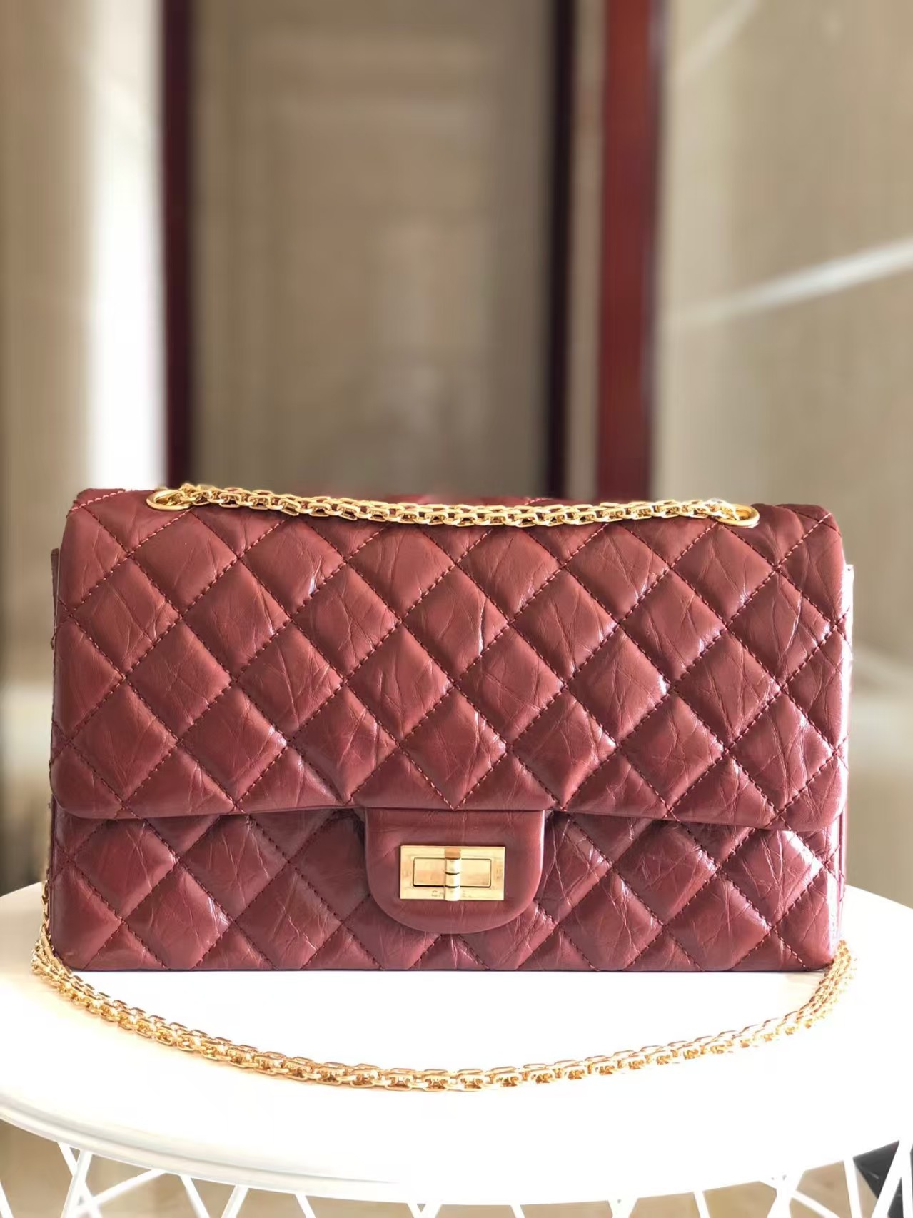 Chanel 2.55 Medium Reissue in burgundy