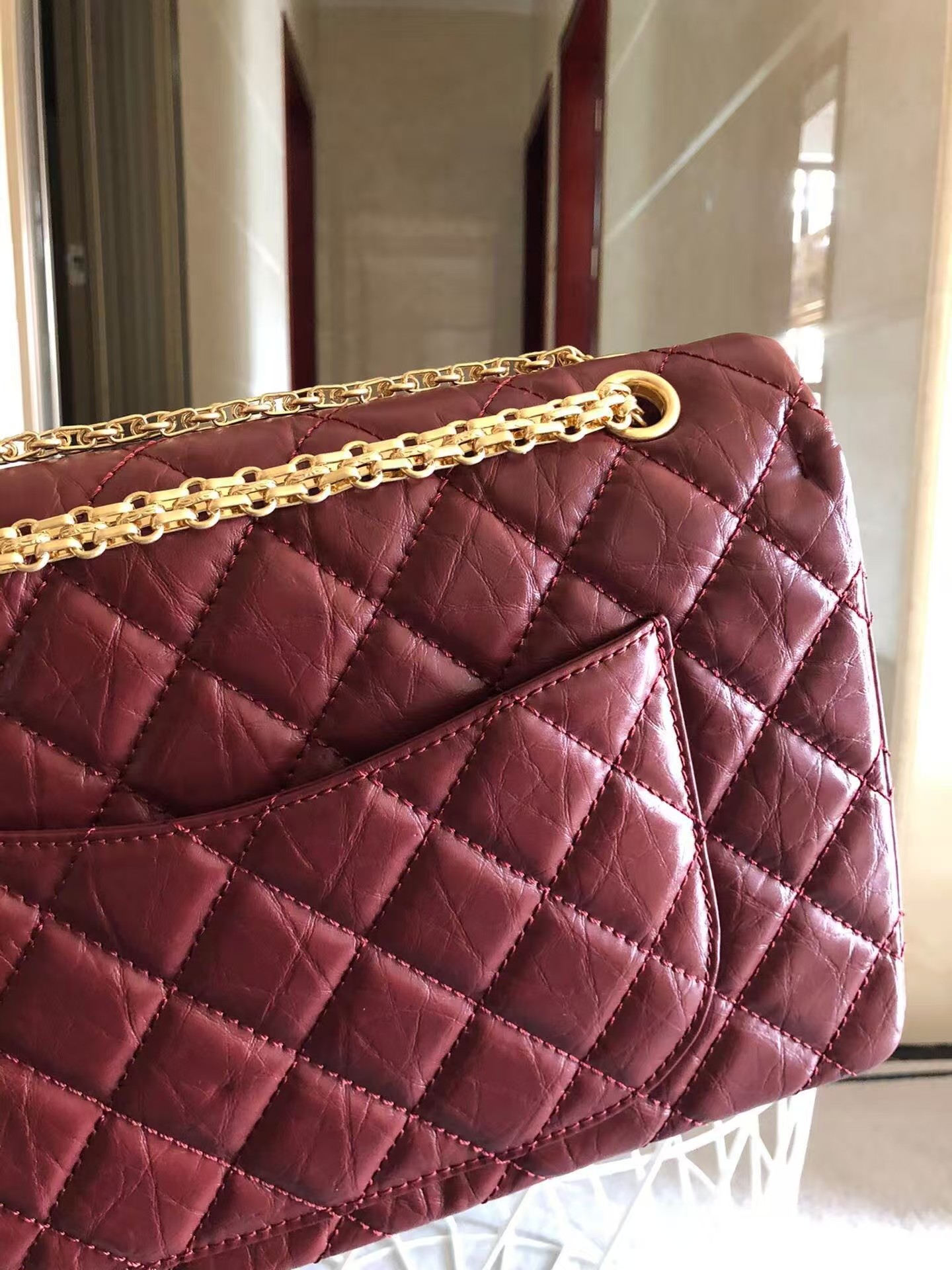 Chanel 2.55 Medium Reissue in burgundy
