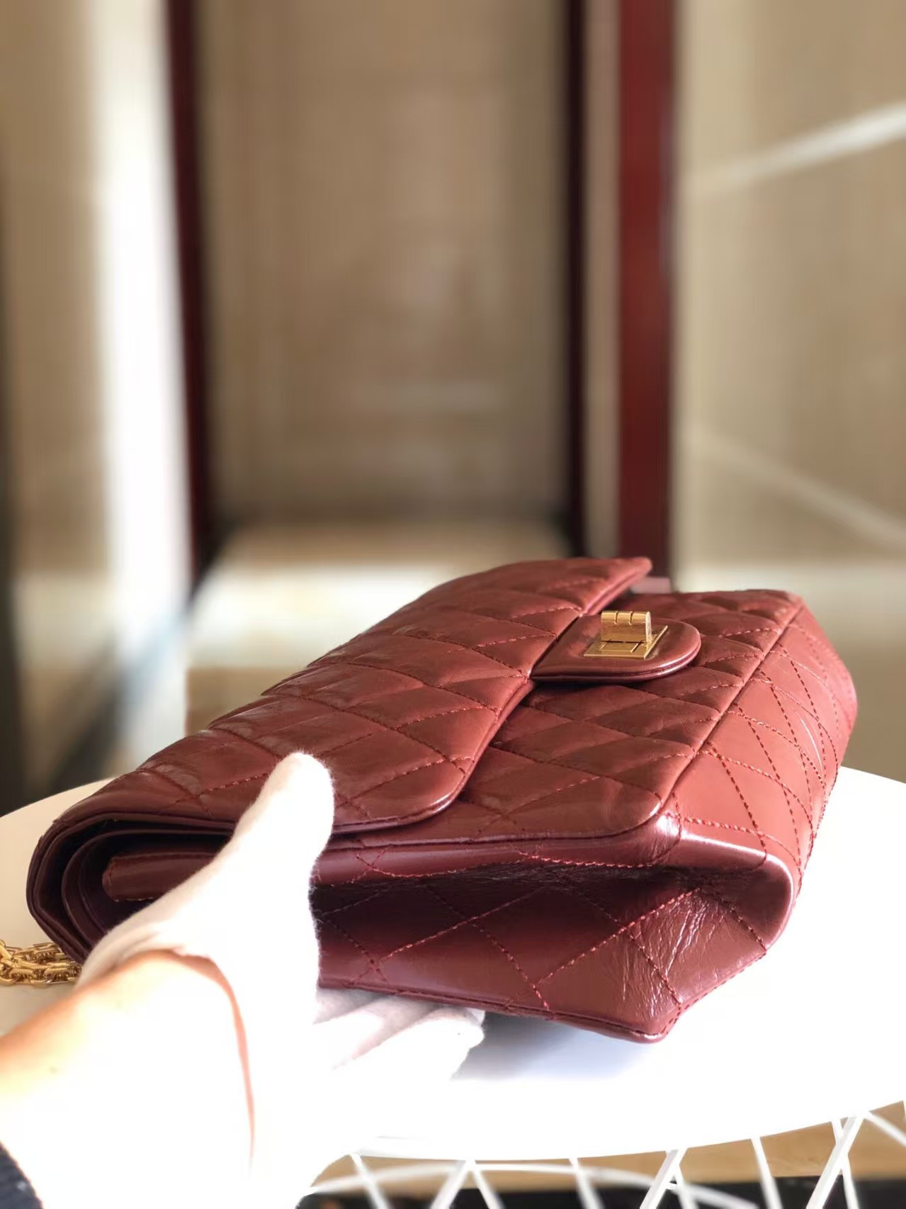 Chanel 2.55 Medium Reissue in burgundy