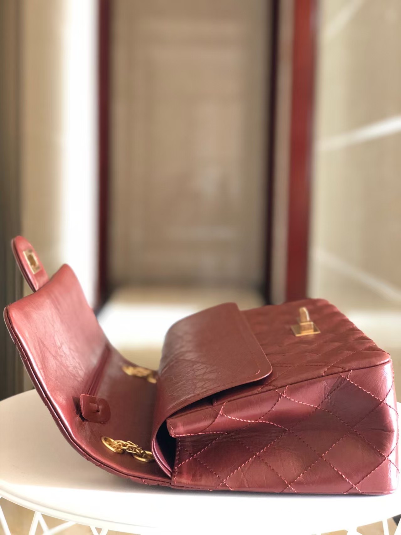 Chanel 2.55 Medium Reissue in burgundy
