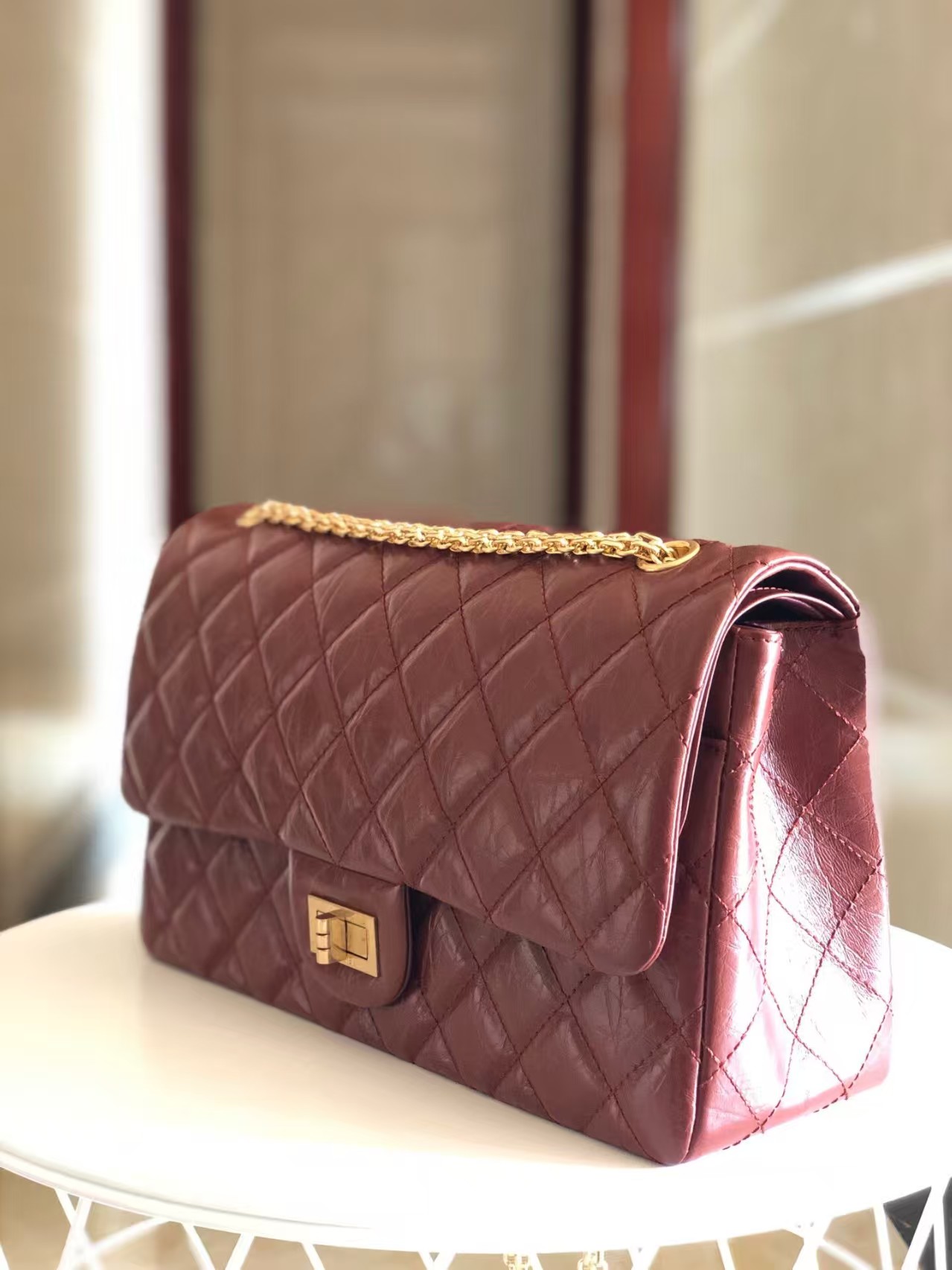 Chanel 2.55 Medium Reissue in burgundy