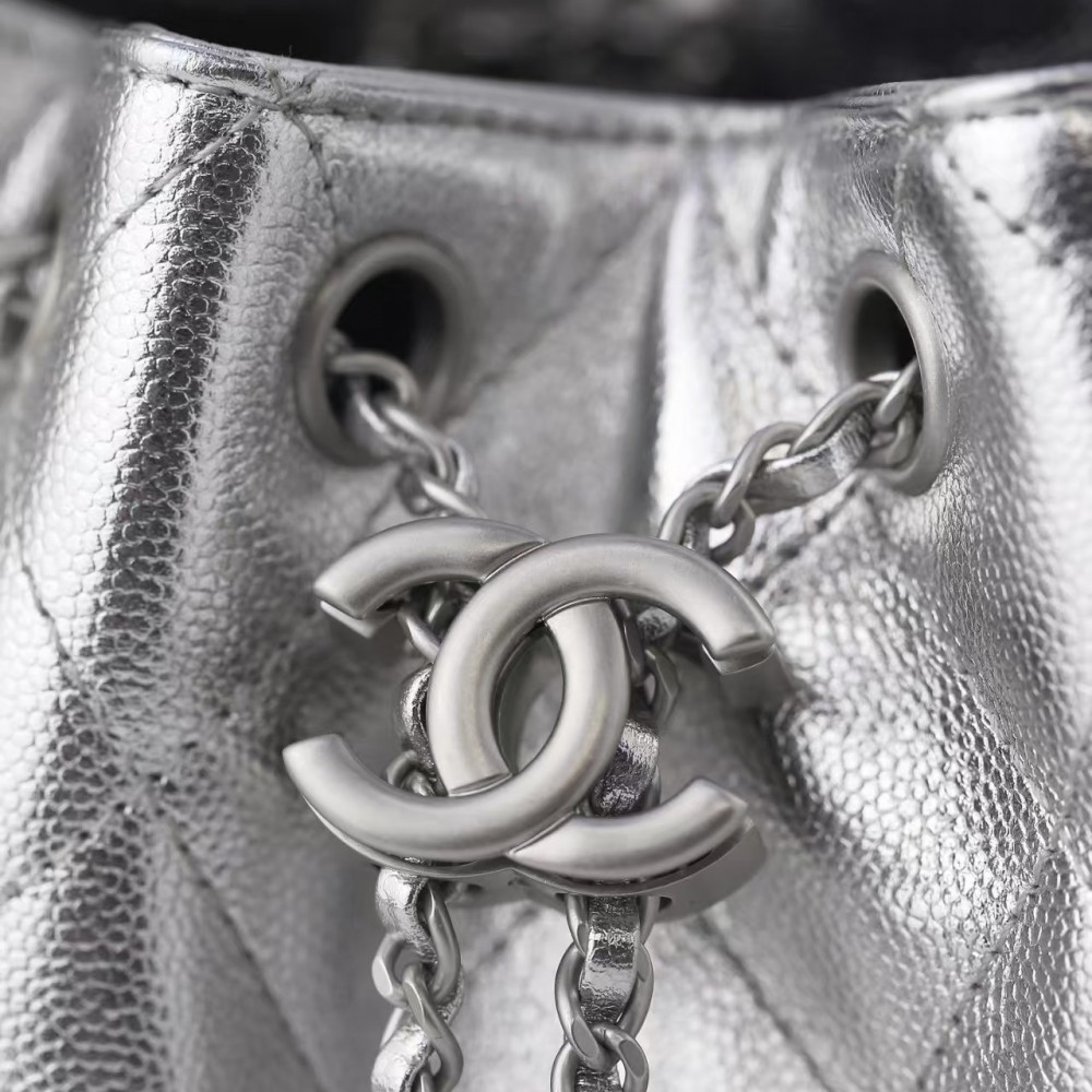 Chanel Metallic Silver Chanel 25 Mini Bag