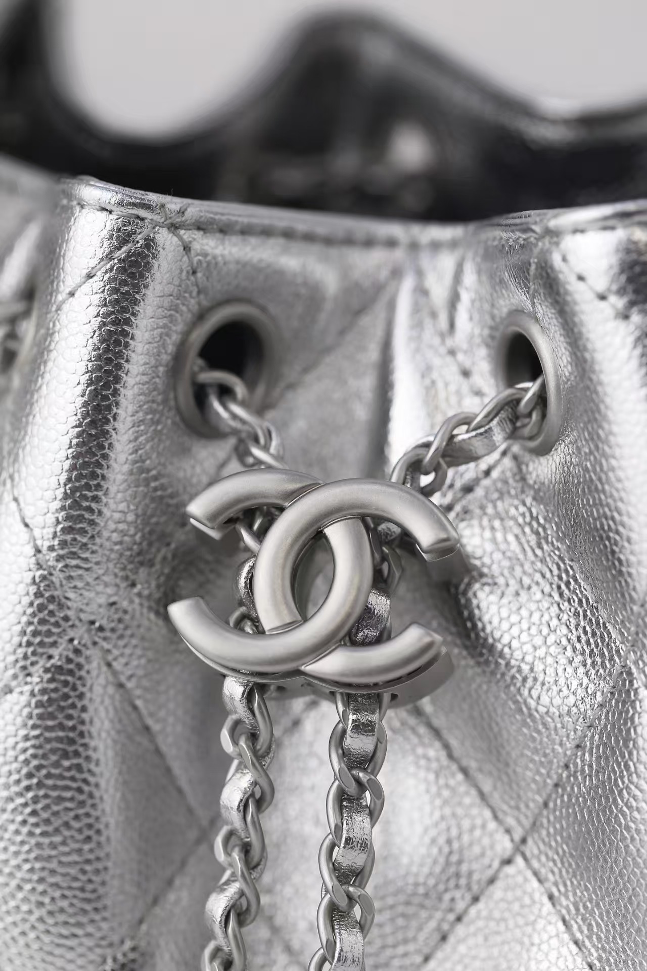 Chanel Metallic Silver Chanel 25 Mini Bag