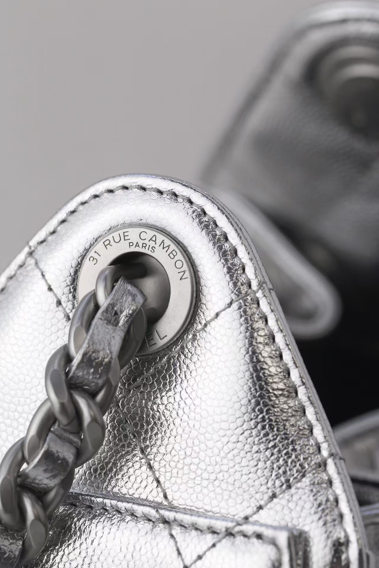 Chanel Metallic Silver Chanel 25 Mini Bag