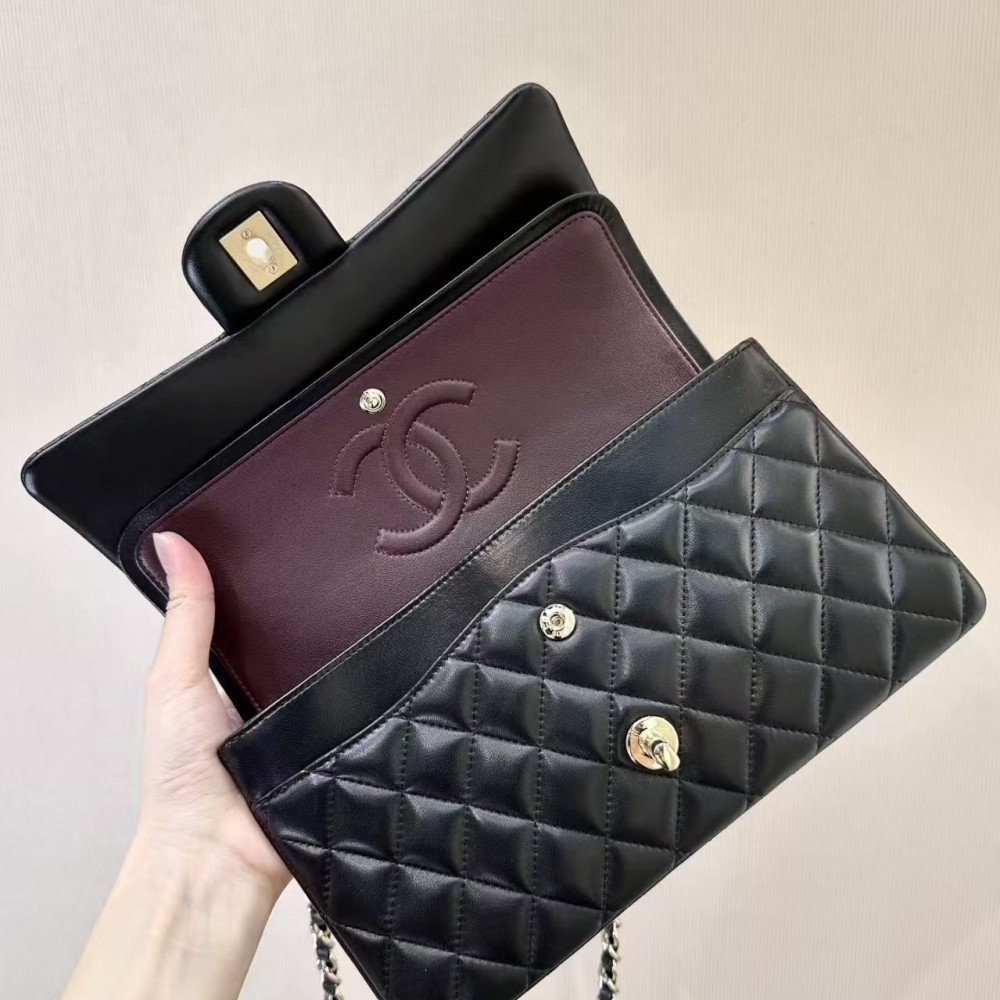 Chanel Classic Flap lambskin Medium Double Flap Black