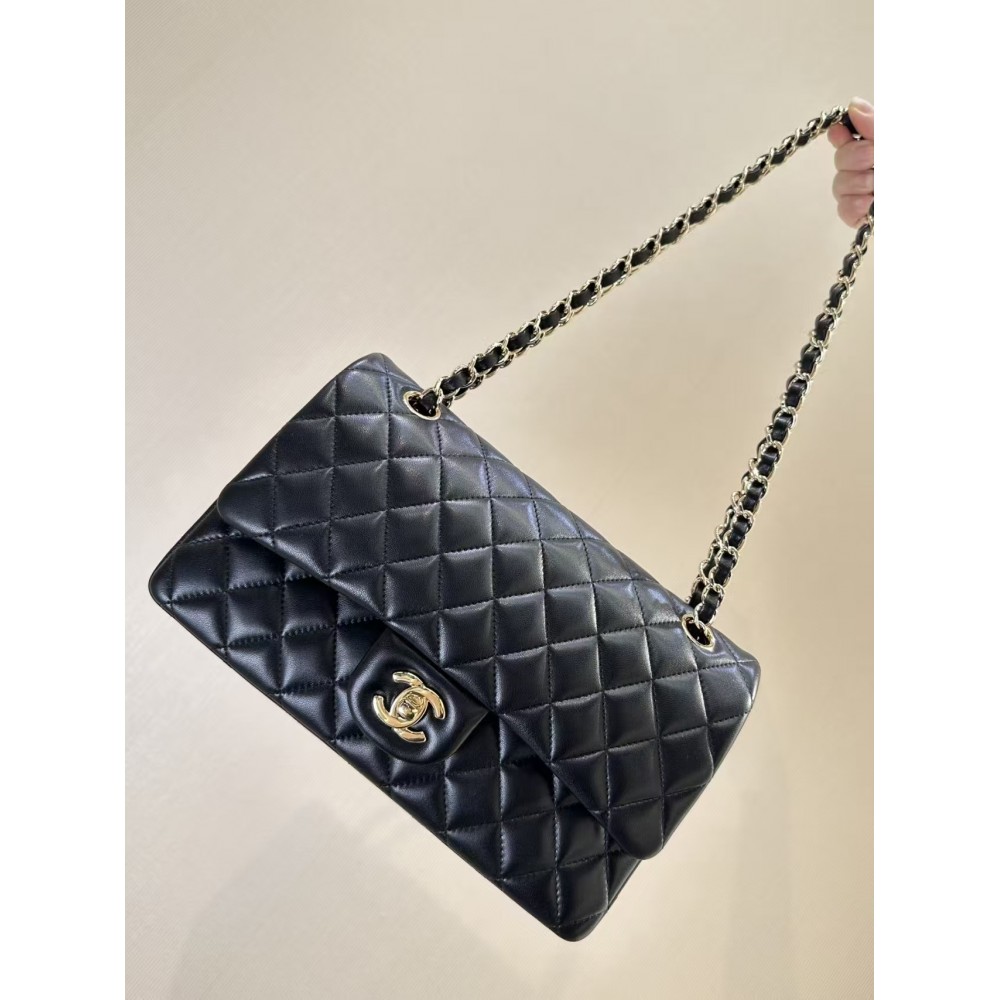 Chanel Classic Flap lambskin Medium Double Flap Black