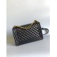 Chanel Large BOY CHANEL Handbag Grained Calfskin & Gold-Tone Metal Black Medium
