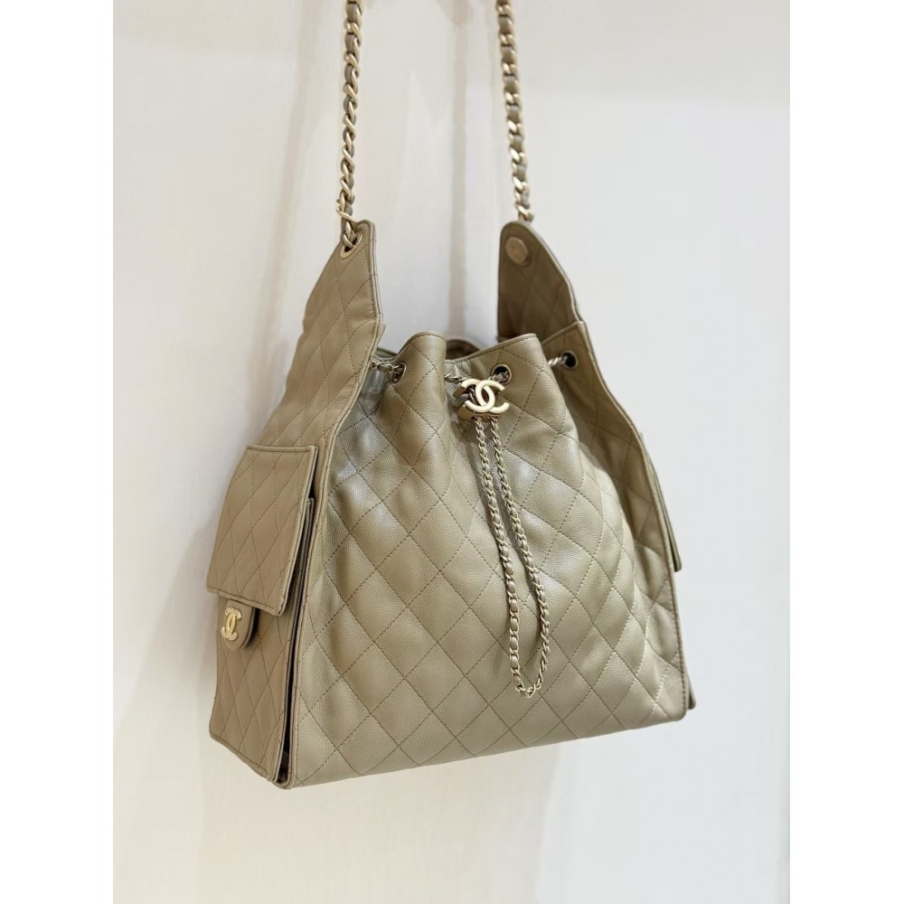 Chanel 25 Medium Hobo Handbag Grained Calfskin