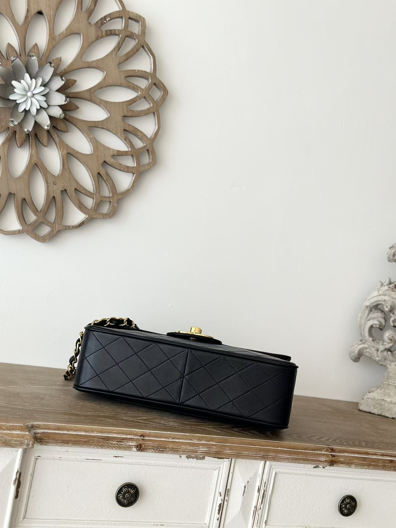 Chanel Vintage Black Quilted Lambskin XL/Jumbo Flap Bag
