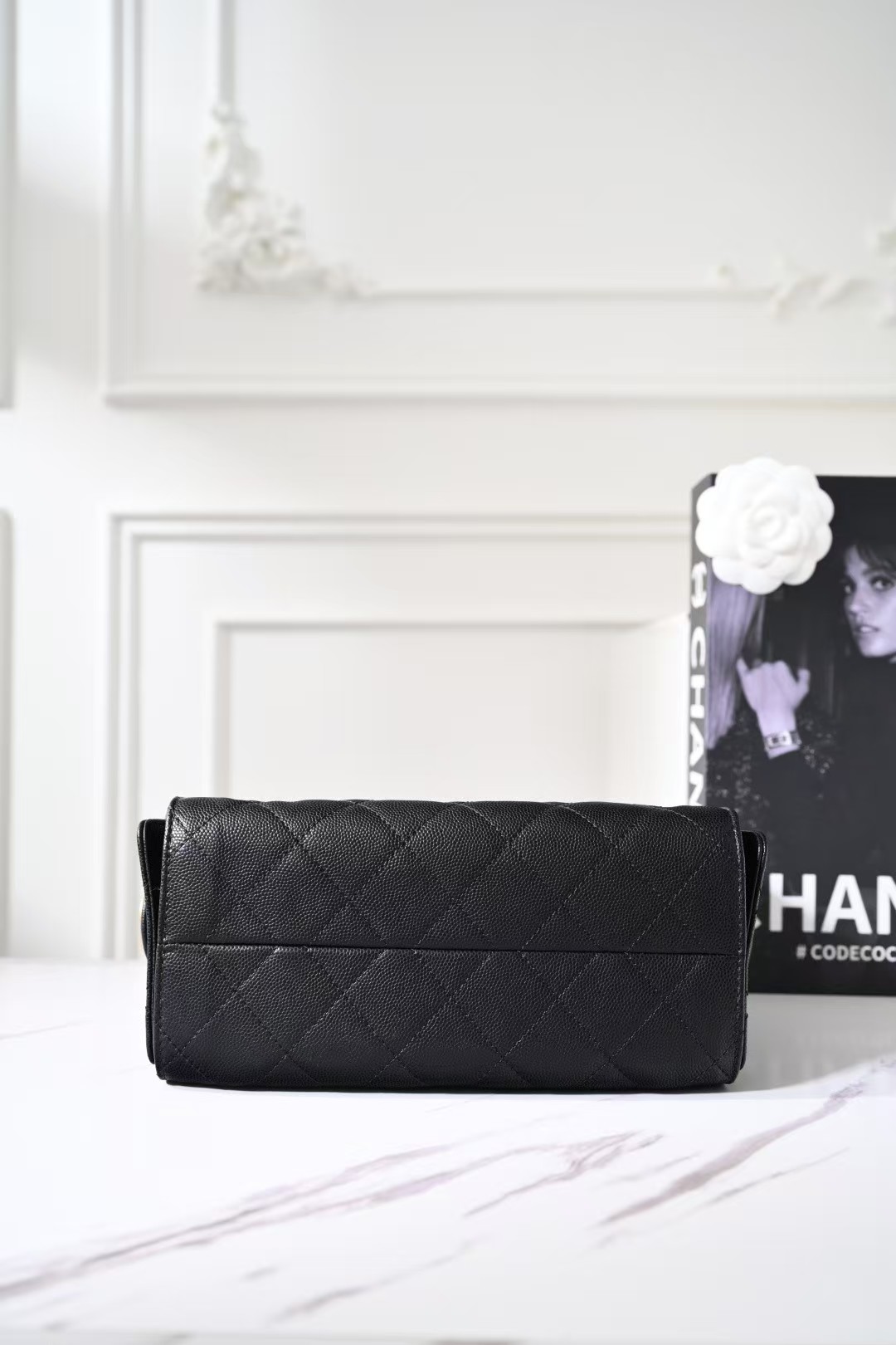 Chanel 26P Black Quilted Caviar Mini Chanel 25 Hobo