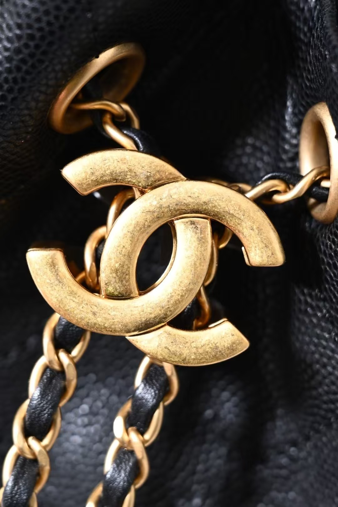 Chanel 26P Black Quilted Caviar Mini Chanel 25 Hobo