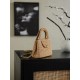 CHANEL Braided Raffia Mini Shopping Bag Braided Raffia & Gold-Tone Metal  Dark Beige
