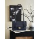 Chanel Small Flap Bag Grained Shiny Calfskin&Gold Tone Metal Dark Blue