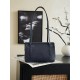 Chanel Small Flap Bag Grained Shiny Calfskin&Gold Tone Metal Dark Blue