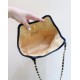 Chanel Maxi shopping bag, Braided raffia, calfskin & gold-tone Apricot
