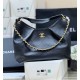Chanel 26C Dumpling Hobo Black Leather Medium 
