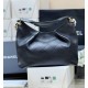 Chanel 26C Dumpling Hobo Black Leather Medium 
