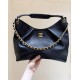 Chanel 26C Dumpling Hobo Black Leather Medium 