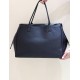 Chanel Large tote, Grained calfskin &gold-tone metal, black