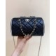 Chanel 25P Quilted Bowling Bag Lambskin Black