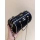 Chanel 25P Quilted Bowling Bag Lambskin Black