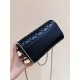 Chanel 25P Quilted Bowling Bag Lambskin Black