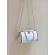 Chanel 25P Quilted Bowling Bag Lambskin White