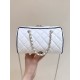 Chanel 25P Quilted Bowling Bag Lambskin White