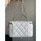 Chanel Long Vanity with Chain Grained Shiny Calfskin & Gold-Tone Metal White