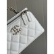 Chanel Long Vanity with Chain Grained Shiny Calfskin & Gold-Tone Metal White