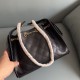 NEW Chanel 25S Small HoboBag Dark Brown Grained Calfskin