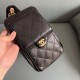 NEW Chanel 25S Small HoboBag Dark Brown Grained Calfskin