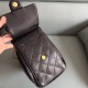 NEW Chanel 25S Small HoboBag Dark Brown Grained Calfskin