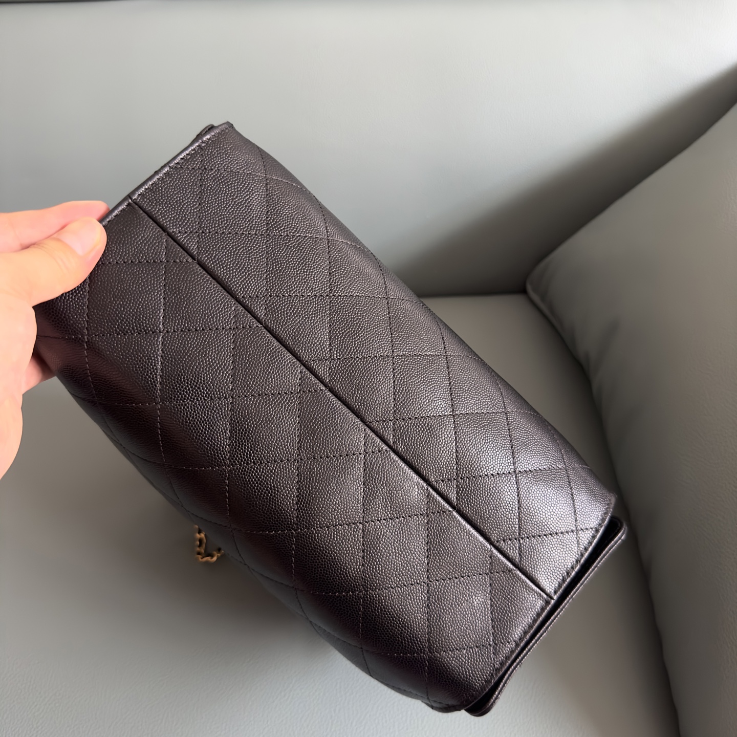 NEW Chanel 25S Small HoboBag Dark Brown Grained Calfskin