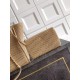 Chanel Straw Suede Calfskin Medium Deauville Tote Beige