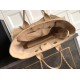Chanel Straw Suede Calfskin Medium Deauville Tote Beige