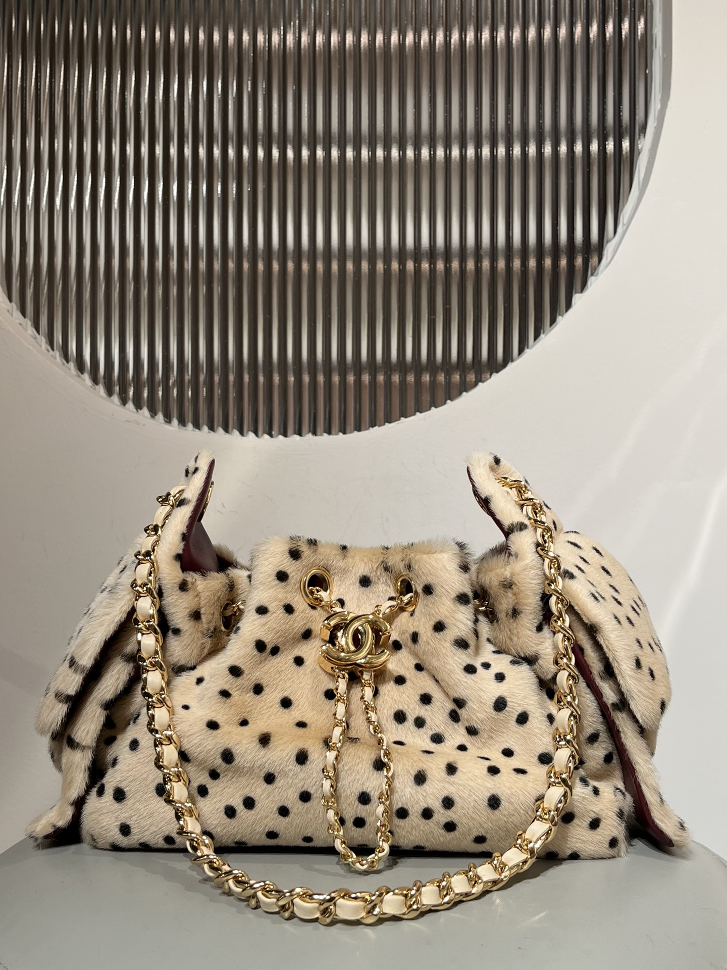 CHANEL 25 Mini Handbag Lambskin & Gold-Tone Metal  Light Beige & Black