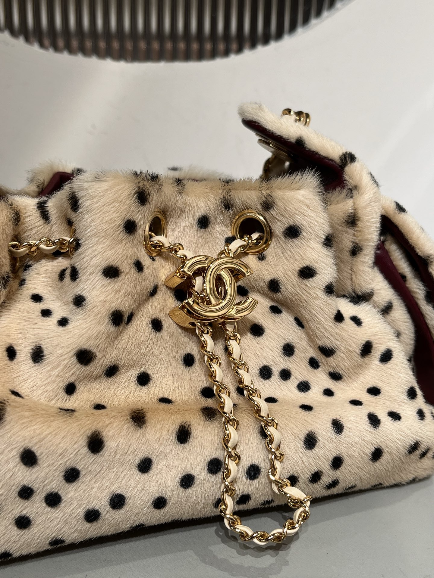 CHANEL 25 Mini Handbag Lambskin & Gold-Tone Metal  Light Beige & Black