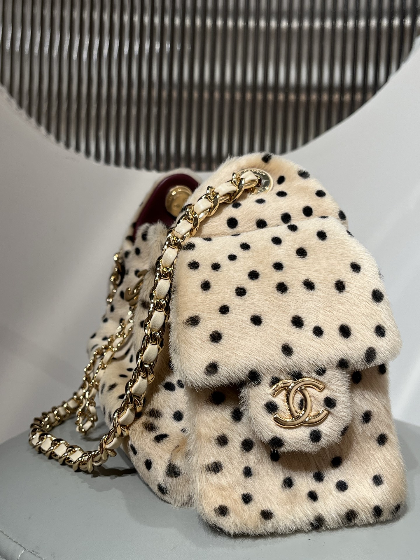 CHANEL 25 Mini Handbag Lambskin & Gold-Tone Metal  Light Beige & Black