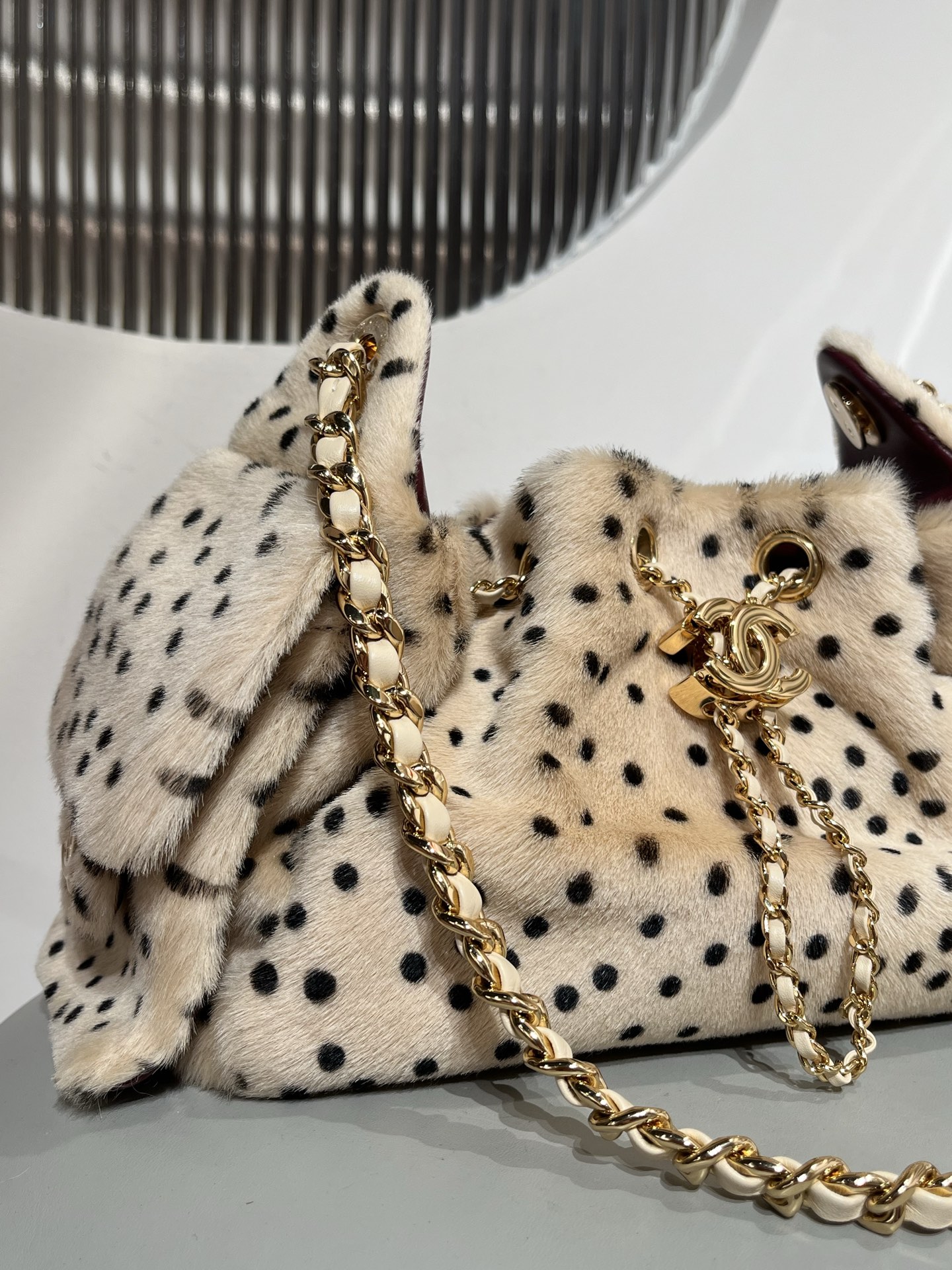 CHANEL 25 Mini Handbag Lambskin & Gold-Tone Metal  Light Beige & Black