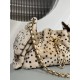 CHANEL 25 Mini Handbag Lambskin & Gold-Tone Metal  Light Beige & Black