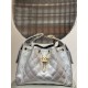 CHANEL 25 Mini Handbag Calfskin & Gold-Tone Metal Silver