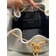 CHANEL 25 Mini Handbag Calfskin & Gold-Tone Metal Silver