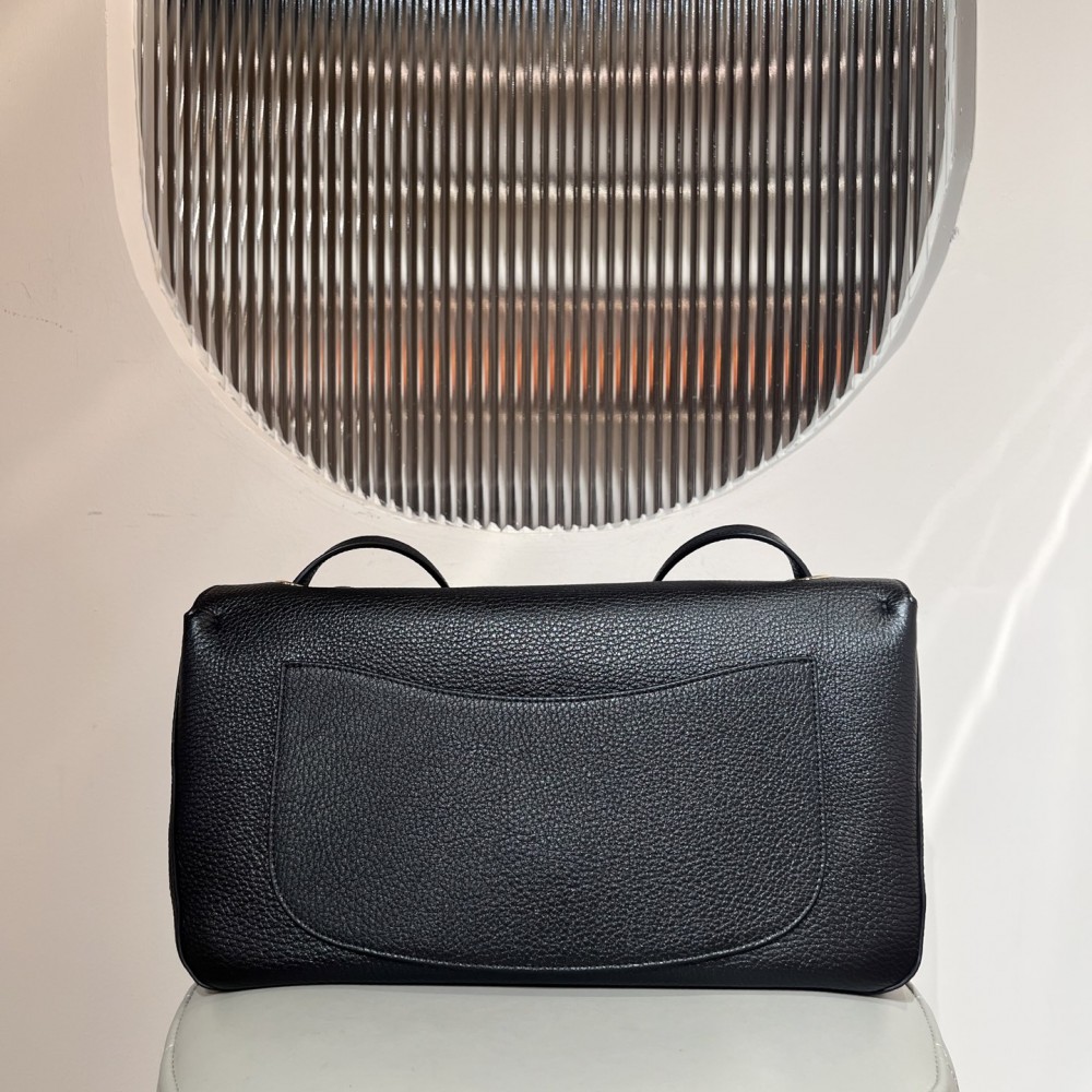 Chanel Maxi Flapbag Grained Calfskin&Gold Tone Metal Black